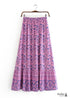 Boho Skirts in Paisley in Purple Iris For Women